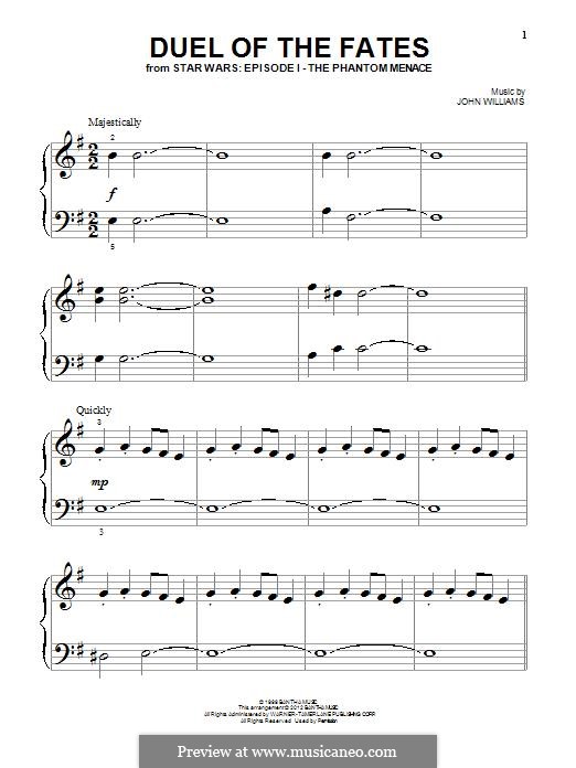 Duel of the Fates by J. Williams - sheet music on MusicaNeo