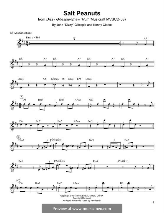 Salt Peanuts by K. Clarke - sheet music on MusicaNeo