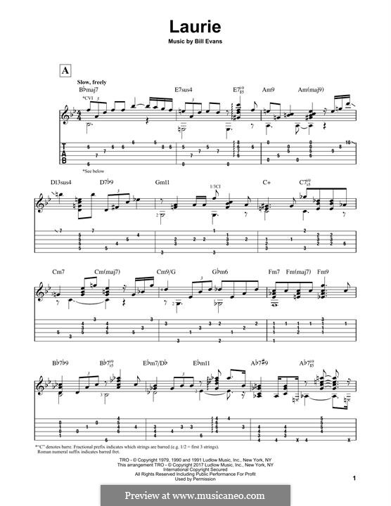 Laurie by B. Evans - sheet music on MusicaNeo