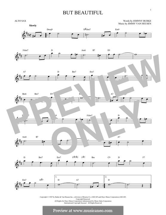 But Beautiful By Jv Heusen Sheet Music On Musicaneo 