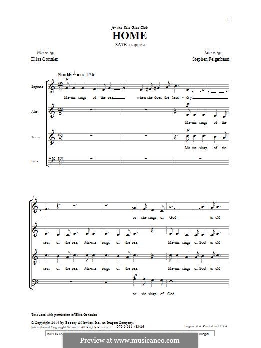 Home by S. Feigenbaum - sheet music on MusicaNeo