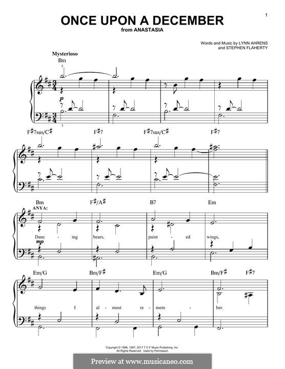 once upon a december sheet music free download