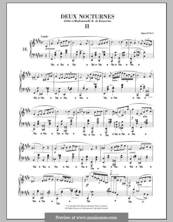 Nocturnes, Op.62 By F. Chopin - Free Download On MusicaNeo