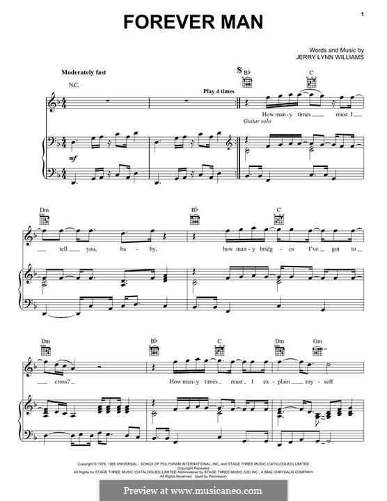 Pretending (Eric Clapton) by J.L. Williams - sheet music on MusicaNeo