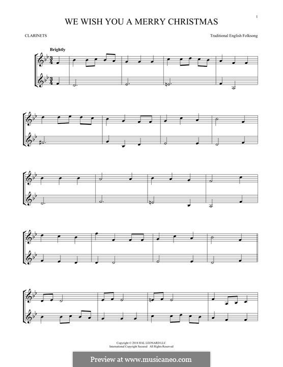 We Wish You a Merry Christmas (Printable Scores) by folklore on MusicaNeo