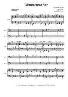 Song - Scarborough Fair - Choral and Vocal sheet music arrangements