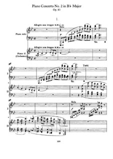 Concerto For Piano And Orchestra No.2 In B Flat Major, Op.83 By J ...