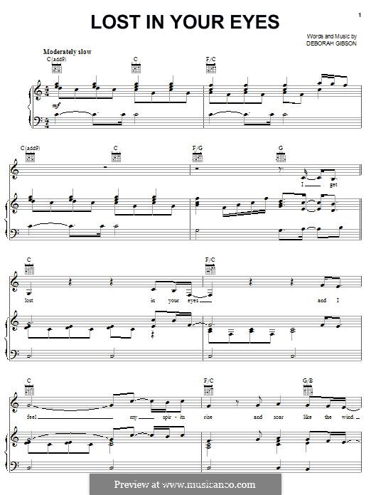 Lost in Your Eyes by D. Gibson - sheet music on MusicaNeo