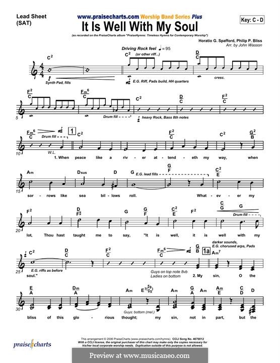 It Is Well with My Soul (Printable scores) by P.P. Bliss on MusicaNeo