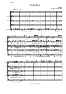 Riu Riu Chiu arranged by folklore - sheet music on MusicaNeo