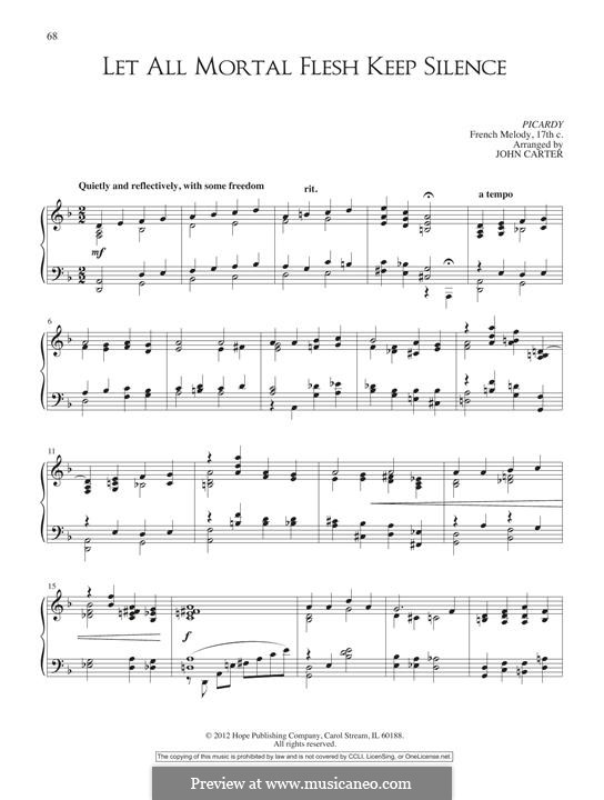 Let All Mortal Flesh Keep Silence by folklore - sheet music on MusicaNeo