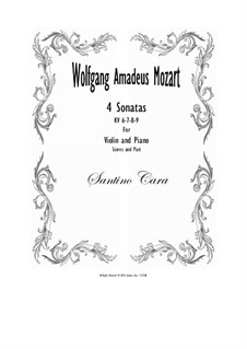 Four Sonatas for Violin and Piano, KV.6/7/8/9 by W.A. Mozart on MusicaNeo