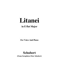 Litany D 343 By F Schubert Sheet Music On Musicaneo