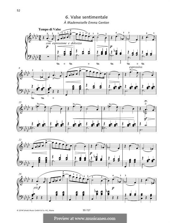 Six Pieces For Piano Th 143 Op51 By P Tchaikovsky On Musicaneo 5933