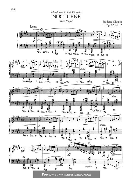 Nocturnes, Op.62 by F. Chopin - free download on MusicaNeo