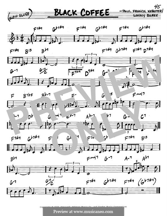 Black Coffee by S. Burke - sheet music on MusicaNeo