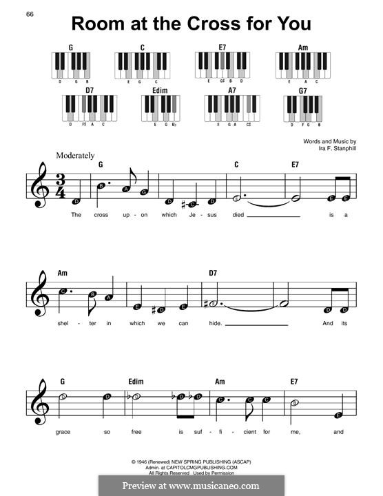 Room at the Cross for You by I.F. Stanphill - sheet music on MusicaNeo