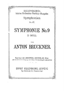 Symphony No.9 In D Minor, WAB 109 By A. Bruckner - Sheet Music On MusicaNeo