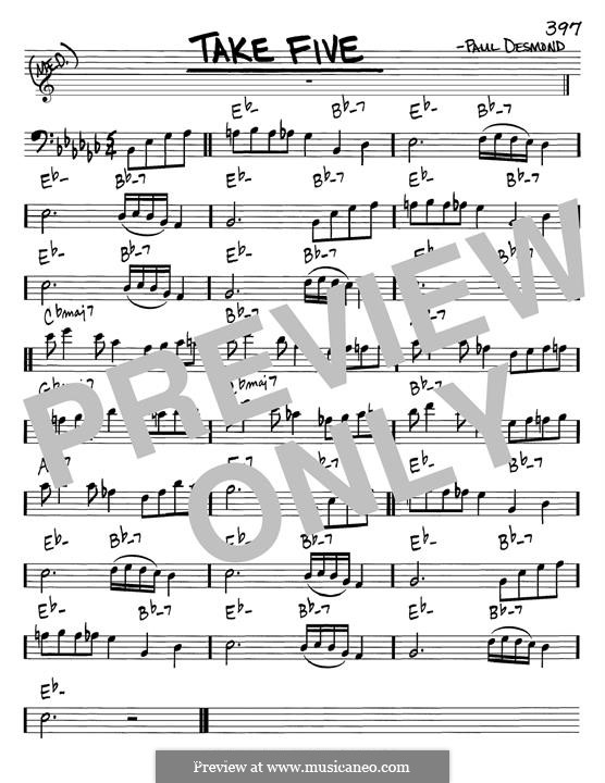 pdf dave brubeck take five piano score