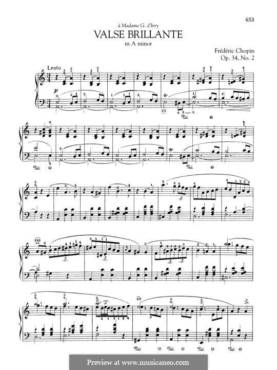 Waltzes Op 34 By F Chopin Free Download On Musicaneo