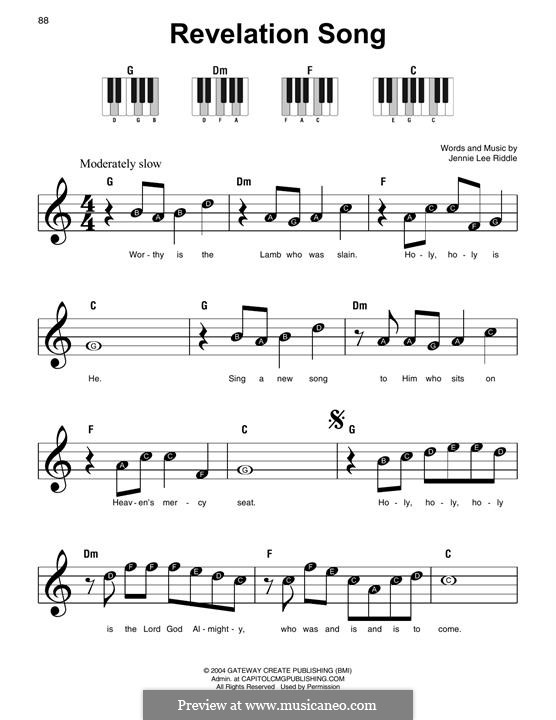 Revelation Song (Passion) by J.L. Riddle - sheet music on MusicaNeo