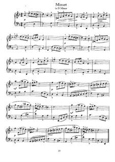Minuet in D Minor BWV anh. 132 Tab by Johann Sebastian Bach