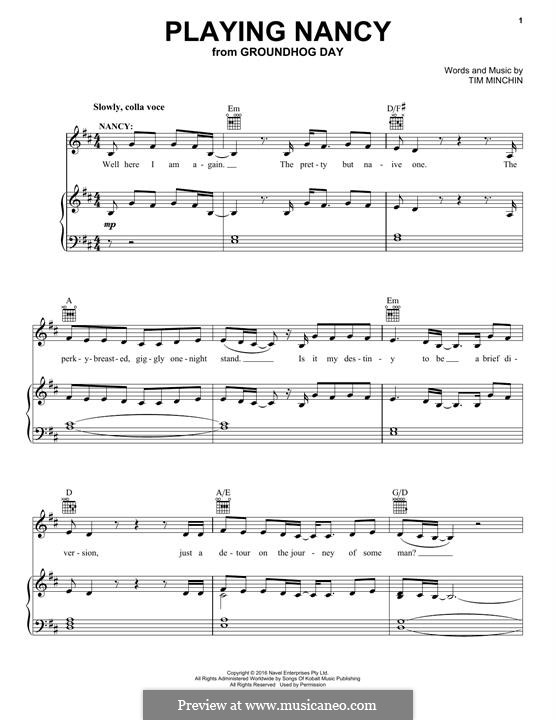 playing nancy groundhog day sheet music