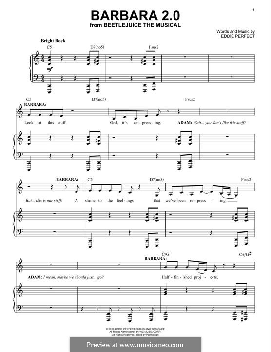 maycintadamayantixibb: Sheet Music For Beetlejuice The Musical