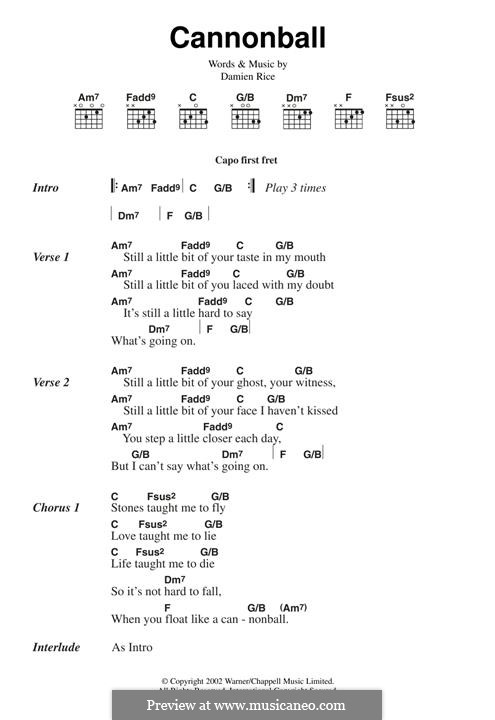 Cannonball By D. Rice - Sheet Music On Musicaneo