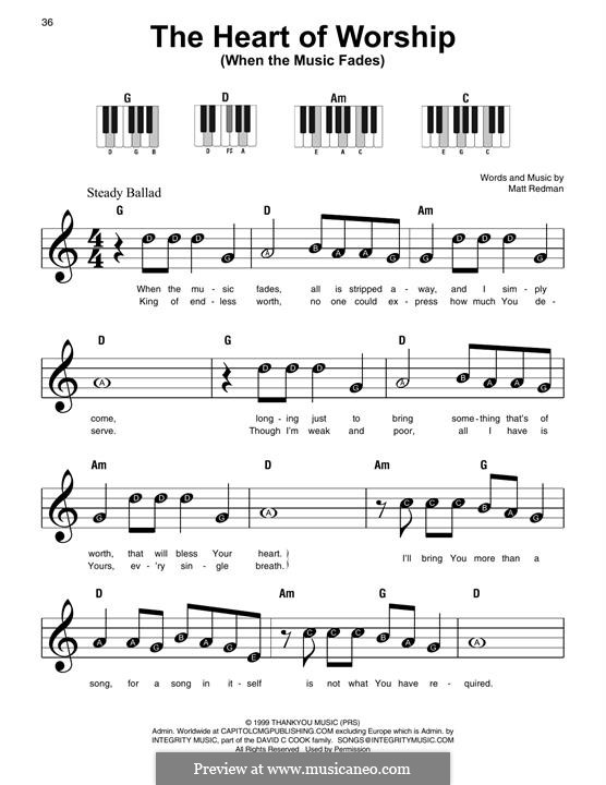 The Heart of Worship by M. Redman - sheet music on MusicaNeo