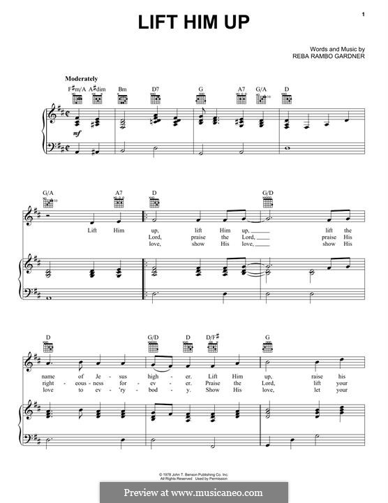 Lift Him Up by R. Rambo Gardner - sheet music on MusicaNeo