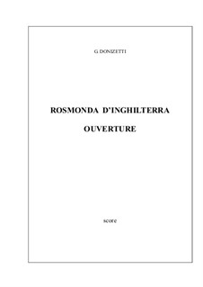 Rosmonda d'Inghilterra by G. Donizetti - sheet music on MusicaNeo