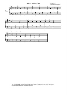 Ringel, Ringel, Reihe by folklore - sheet music on MusicaNeo