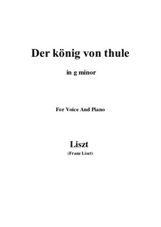 Der könig von thule, S.278 by F. Liszt - free download on MusicaNeo