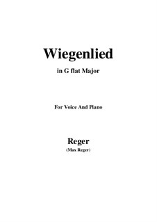 Wiegenlied By M. Reger - Sheet Music On MusicaNeo