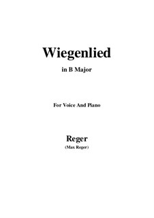 Wiegenlied By M. Reger - Sheet Music On MusicaNeo