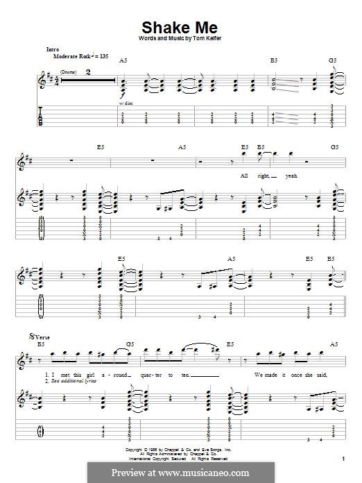 Shake Me (Cinderella) by T. Keifer - sheet music on MusicaNeo