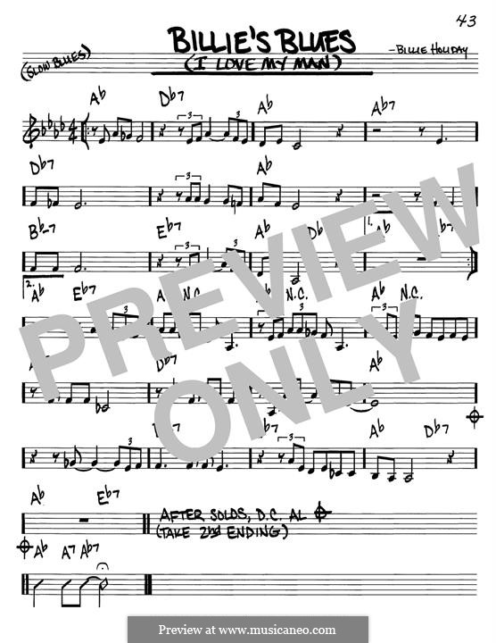 Billie's Blues (i Love My Man) By B. Holiday - Sheet Music On Musicaneo