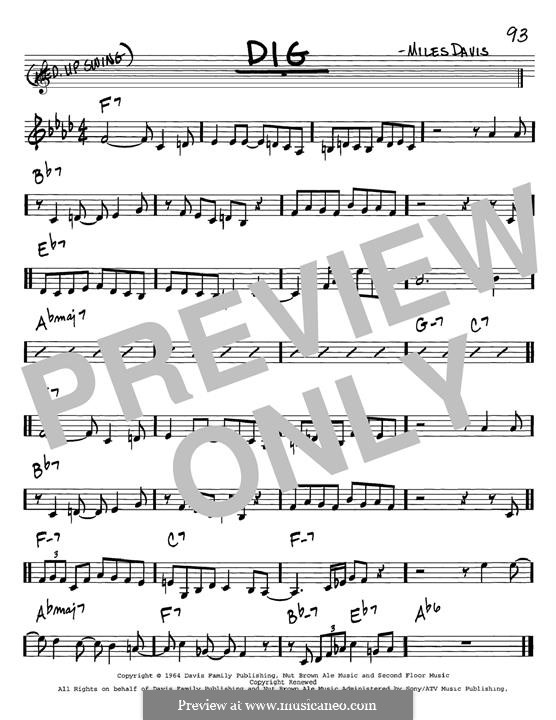 Dig by M. Davis - sheet music on MusicaNeo