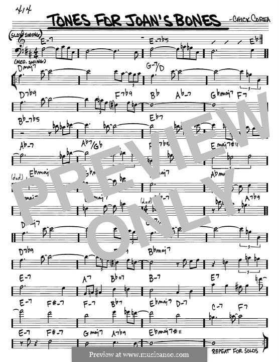 Tones for Joan's Bones by C. Corea - sheet music on MusicaNeo