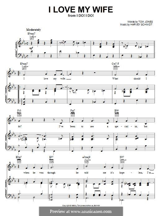 I Love My Wife (Tom Jones) by H. Schmidt - sheet music on MusicaNeo