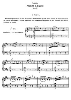 Manon Lescaut By G. Puccini - Sheet Music On MusicaNeo