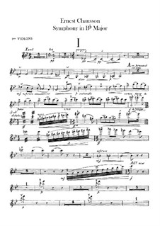 Symphony In B Flat Major, Op.20 By E. Chausson - Free Download On MusicaNeo