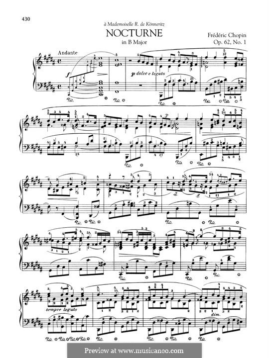 Nocturnes, Op.62 By F. Chopin - Free Download On MusicaNeo