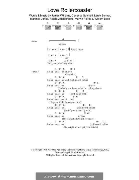Love Rollercoaster The Ohio Players By C Satchell J L Williams L Bonner M E Jones M R Pierce R Middlebrooks W Beck On Musicaneo