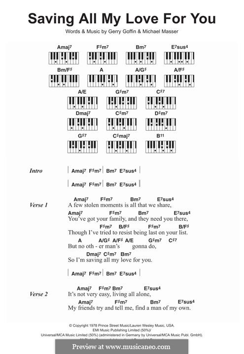 Saving All My Love for You (Whitney Houston) by G. Goffin, M. Masser on ...