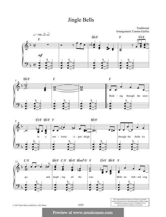 Jingle Bells (In Memory of Avicii) by folklore - sheet music on MusicaNeo