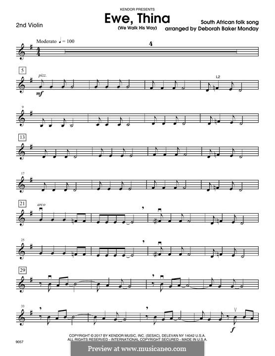 Ewe, Thina (We Walk His Way) by folklore - sheet music on MusicaNeo