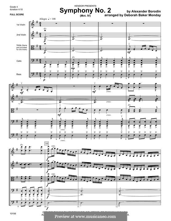 Symphony No.2 In B Minor By A. Borodin - Free Download On MusicaNeo