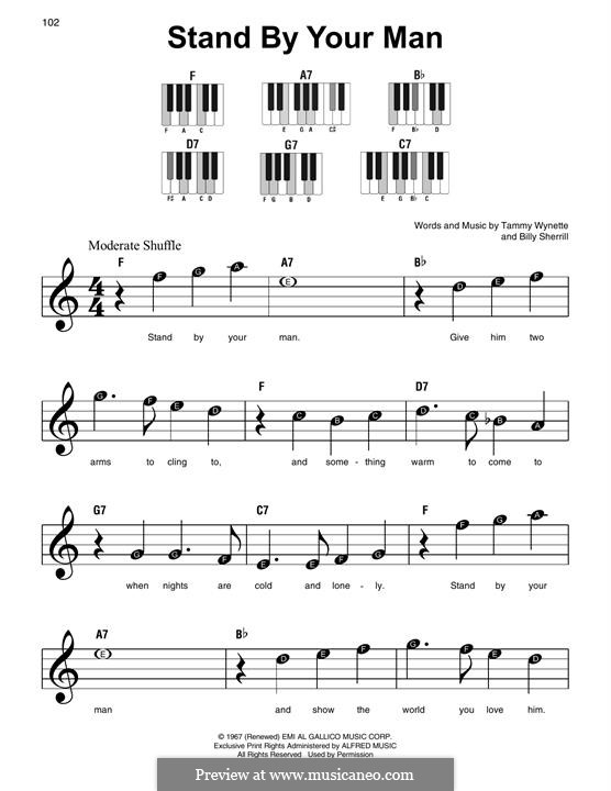 Stand By Your Man By B. Sherrill - Sheet Music On Musicaneo